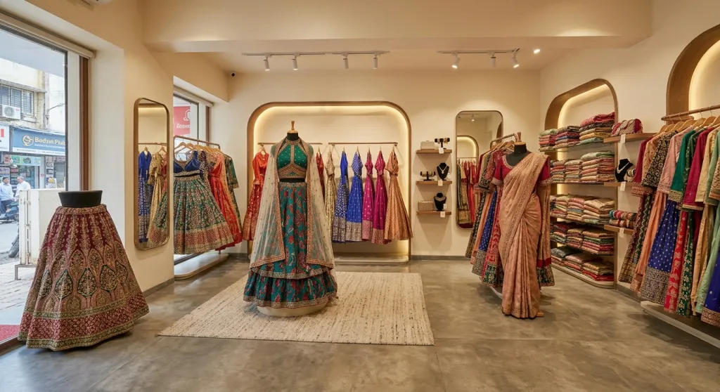Traditional Indo Lehenga Rental Collection in Borivali