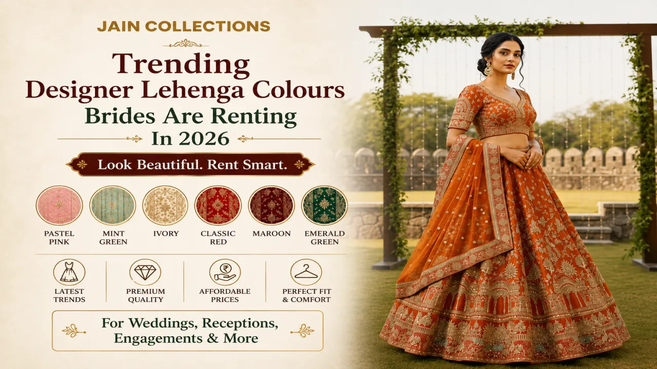 TRENDING DESIGNER LEHENGA COLOURS BRIDES ARE RENTING IN 2026