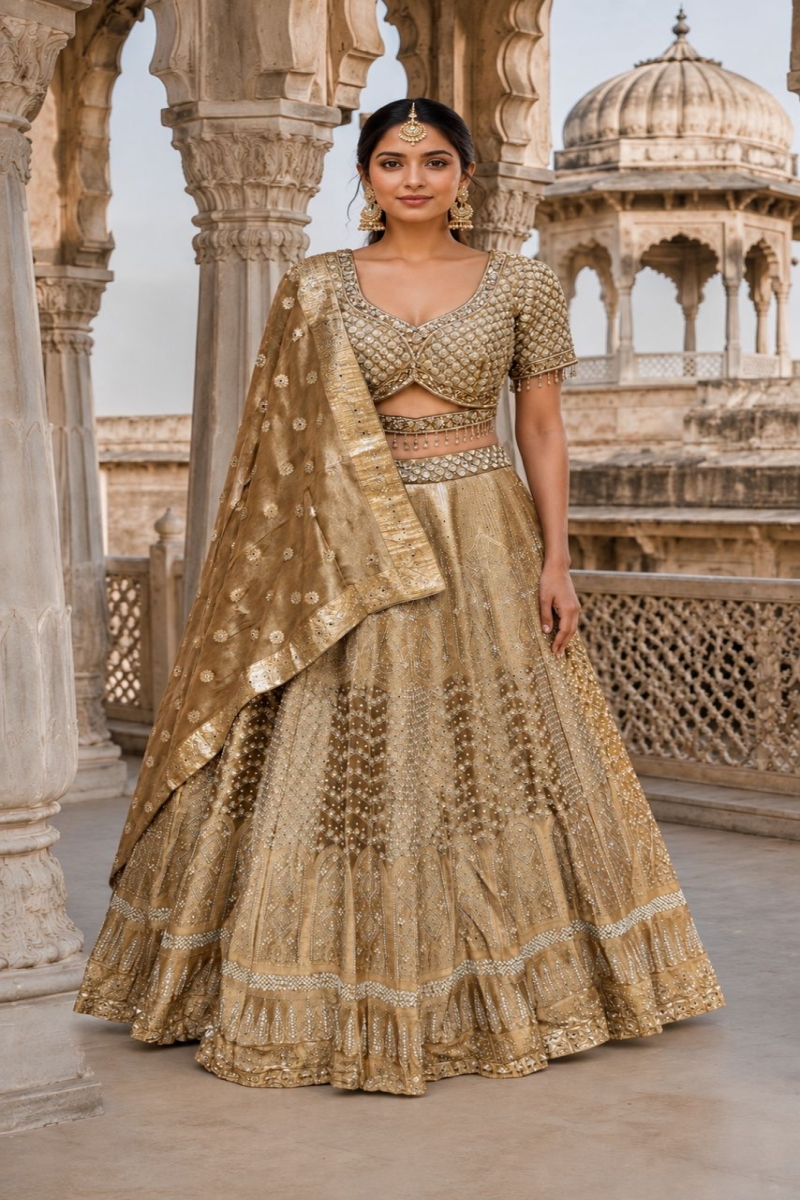 GOLD LEHENGA - View 2