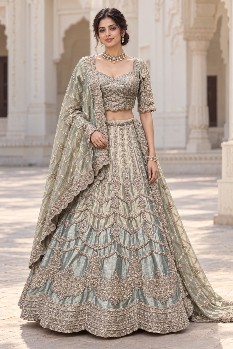 SAGE LEHENGA - View 3