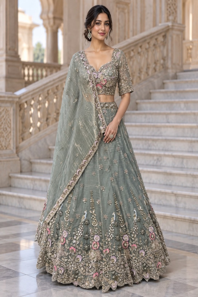 SAGE LEHENGA - View 3