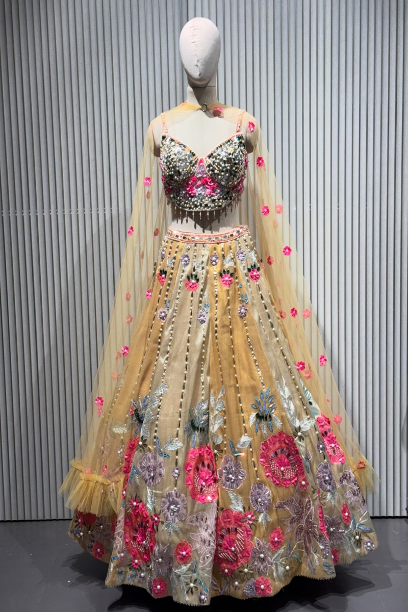 GOLDEN INDO-LEHENGA - View 2