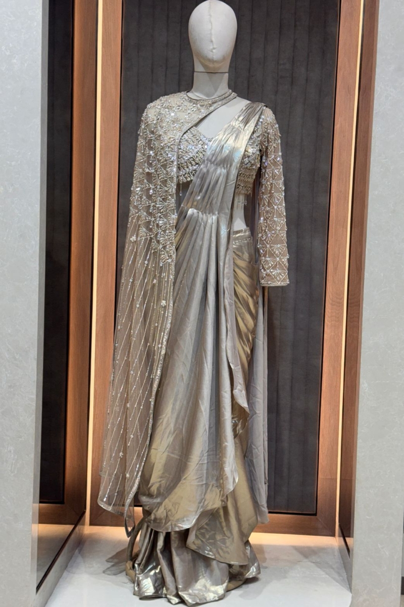 CHAMPAGNE SAREE - View 2