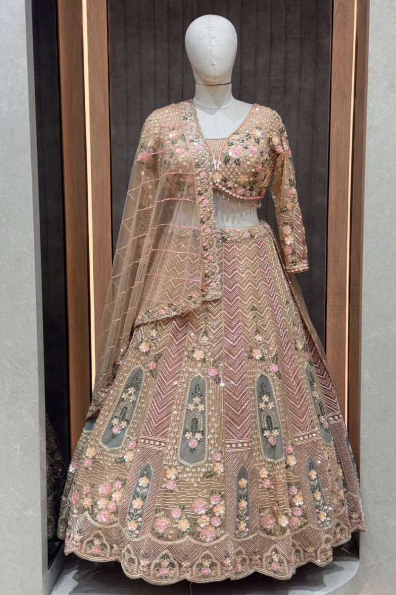 PEACH LEHENGA - View 2