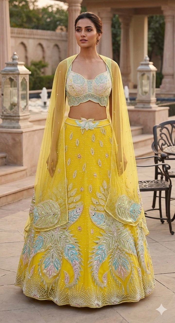 YELLOW LEHENGA - View 2