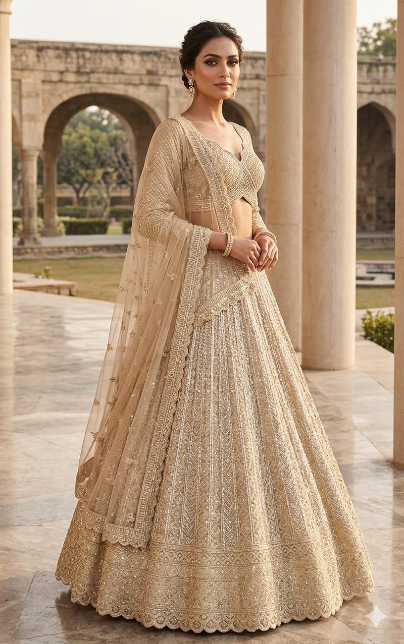 GOLD LEHENGA - View 2