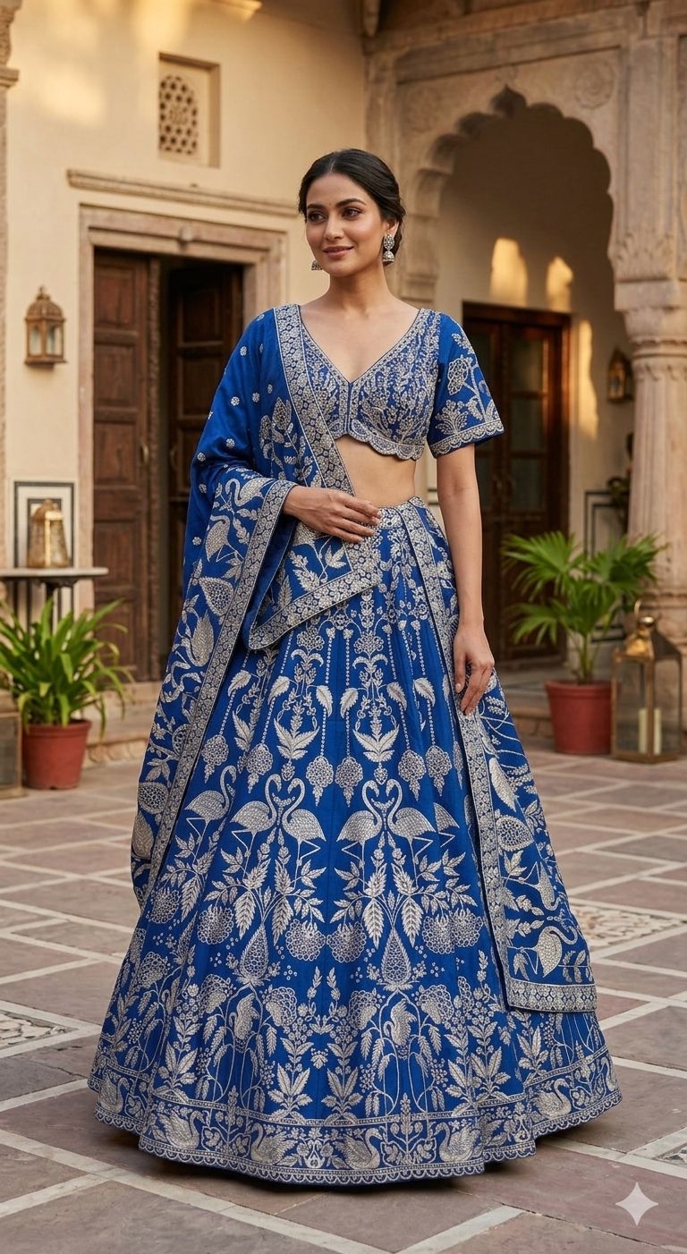BLUE LEHENGA - View 2