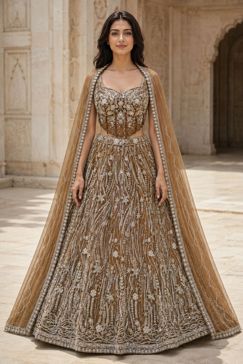 BRONZE INDO-LEHENGA - View 2