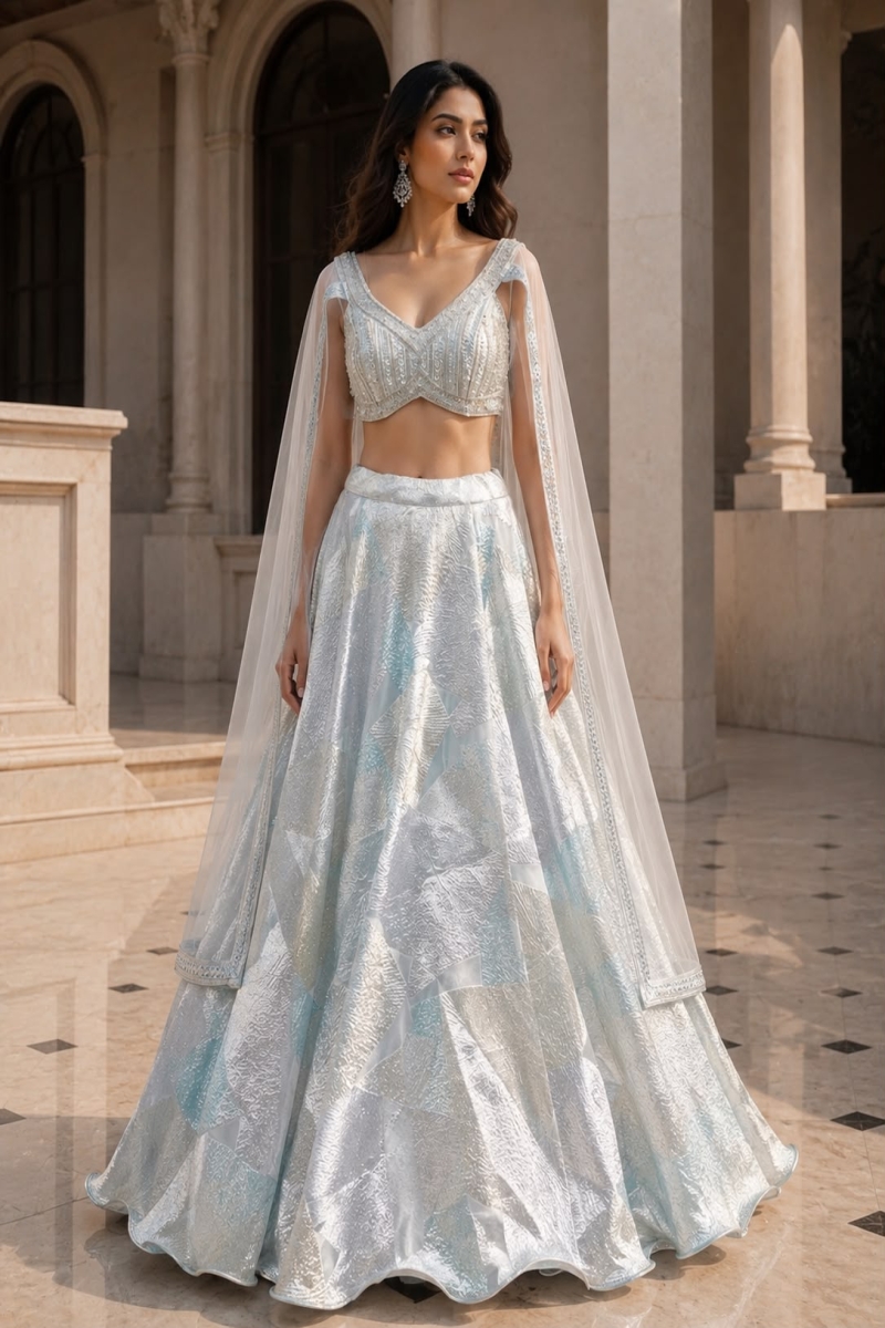 SILVER INDO-LEHENGA - View 3