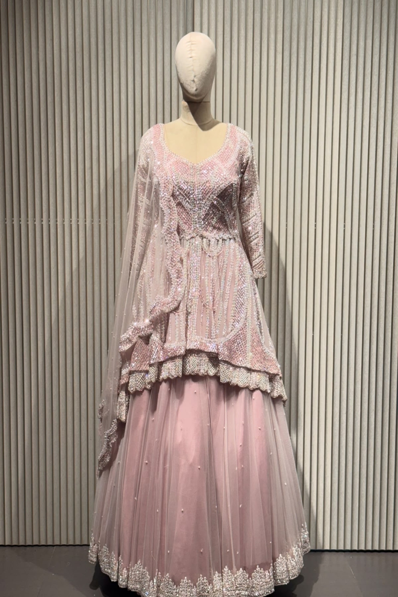 BLUSH INDO-LEHENGA - View 2