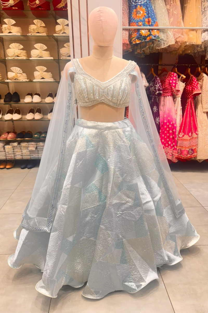 SILVER INDO-LEHENGA - View 2