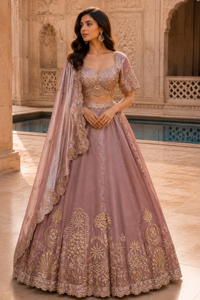 MAUVE LEHENGA - View 2