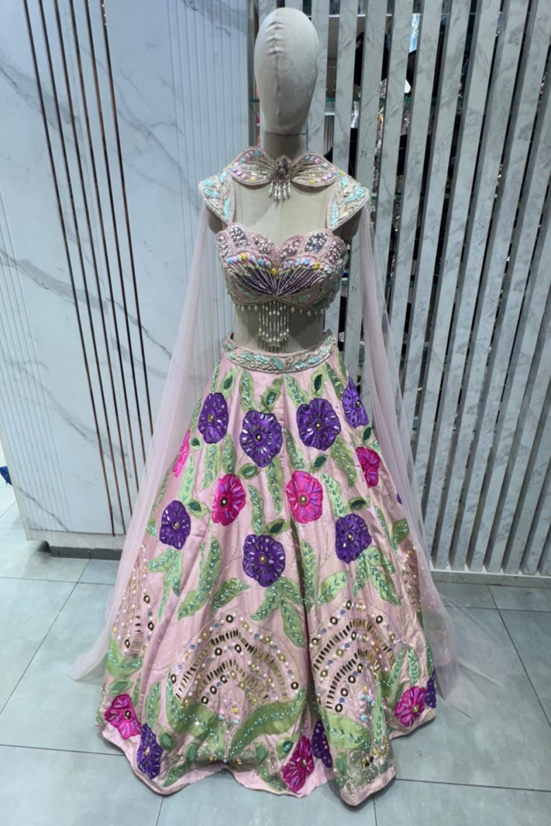 PINK INDO-LEHENGA - View 2