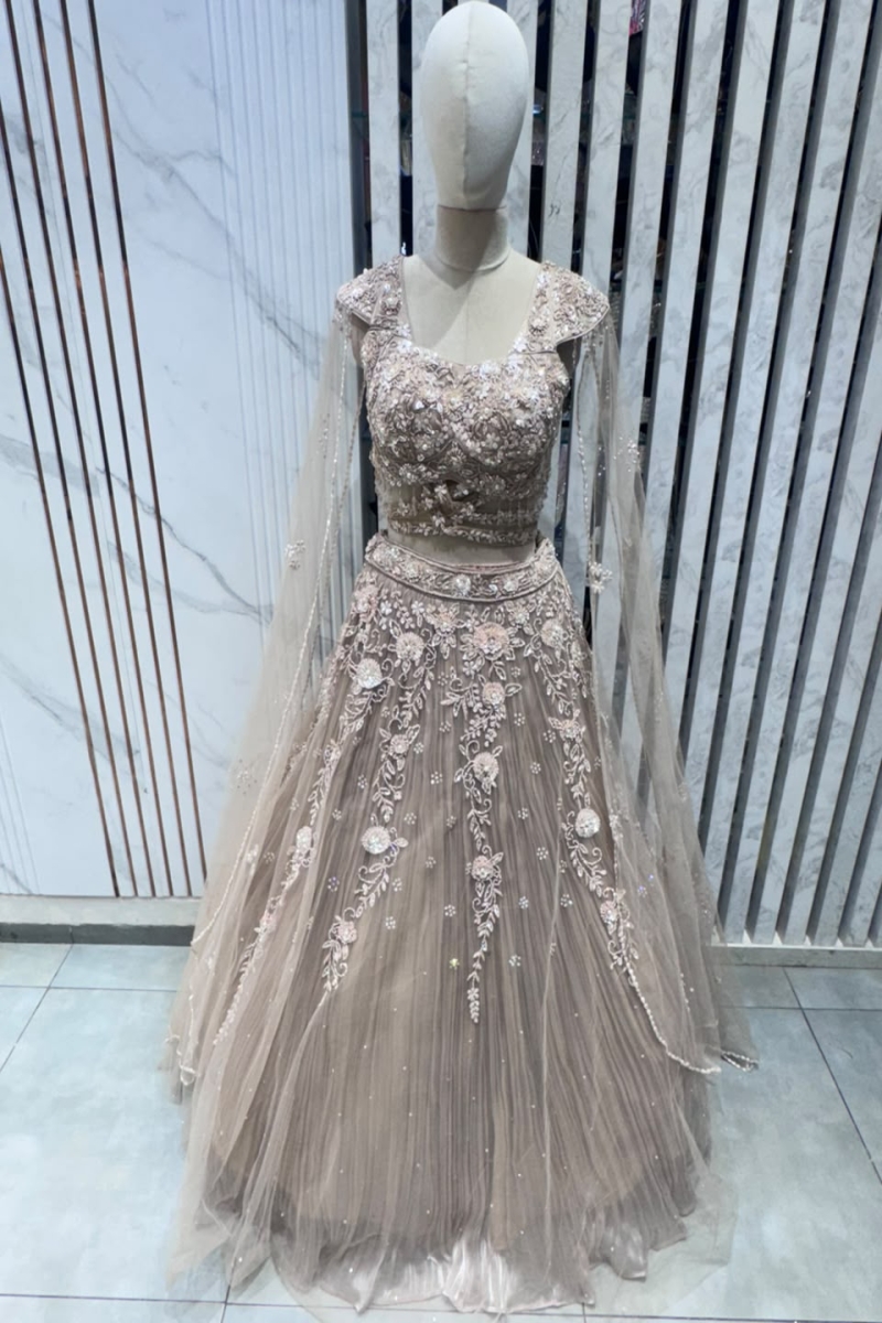 BEIGE INDO-LEHENGA - View 2