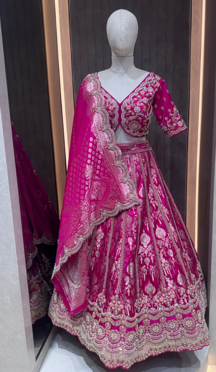MAGENTA LEHENGA - View 2