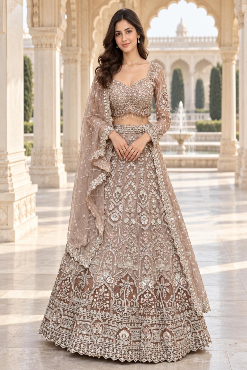 TAUPE LEHENGA - View 3