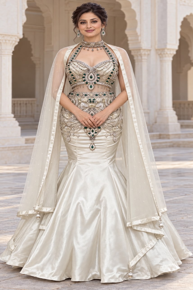 CHAMPAGNE INDO-LEHENGA - View 2