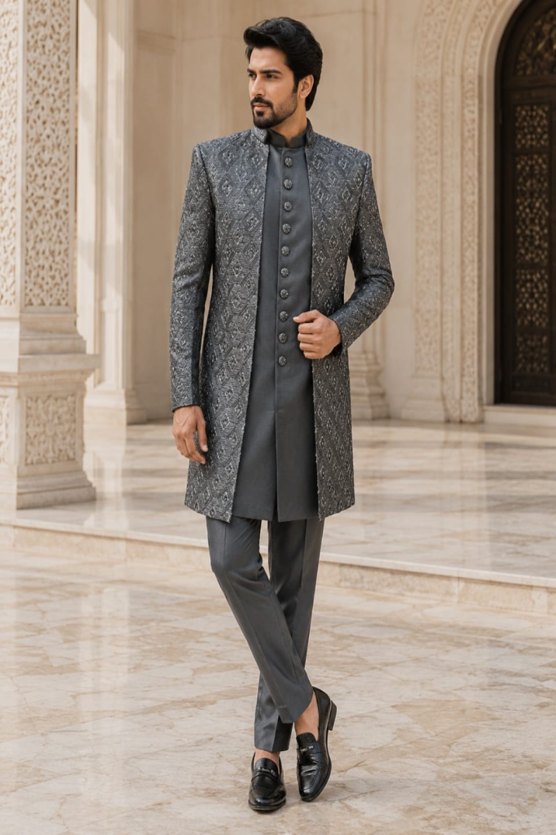 GREY INDO WESTERN - View 2