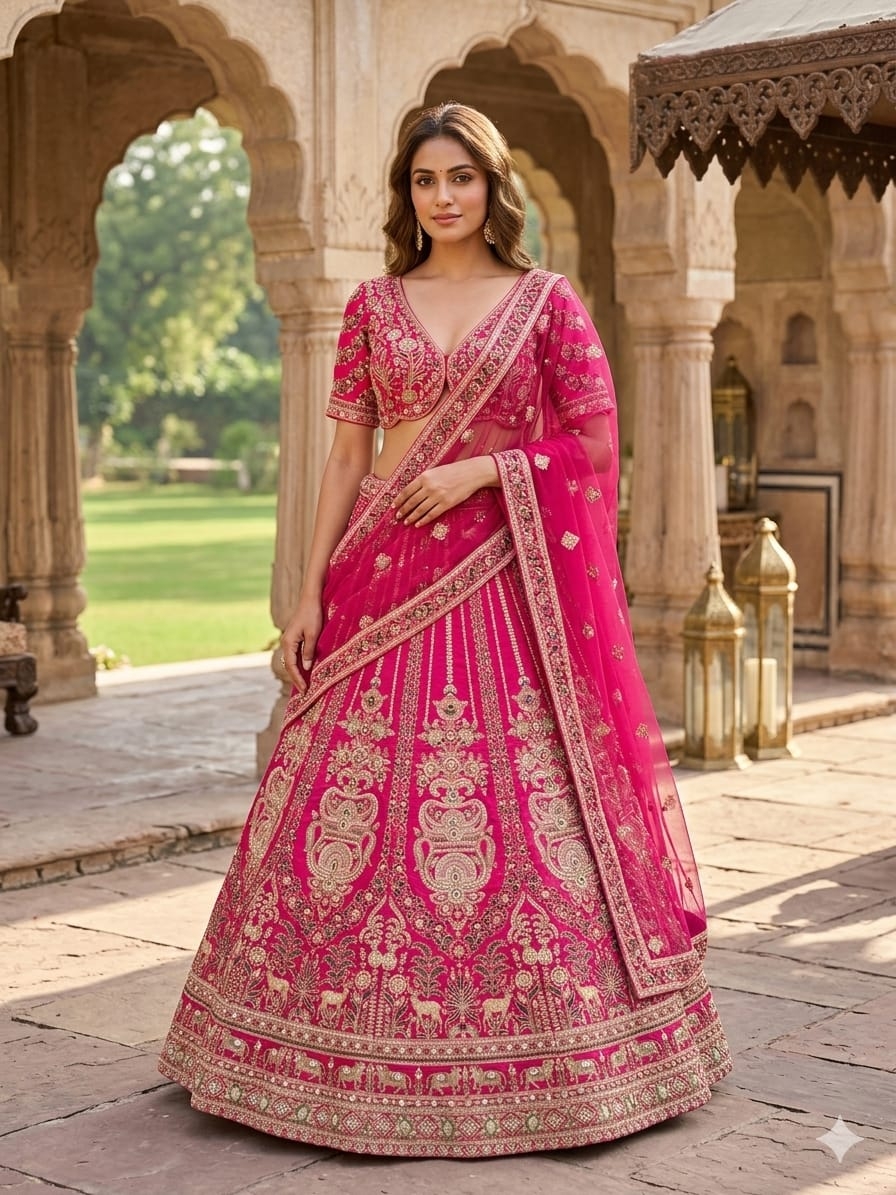 RANI PINK LEHENGA - View 2