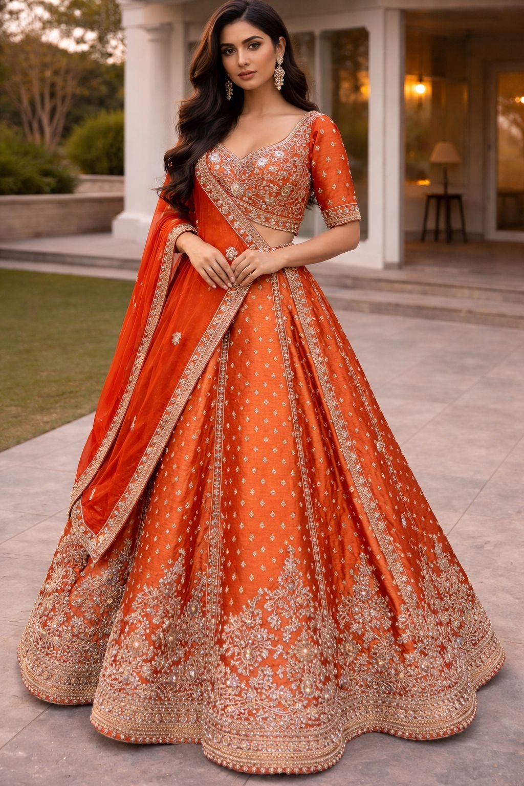 RUST LEHENGA - View 2