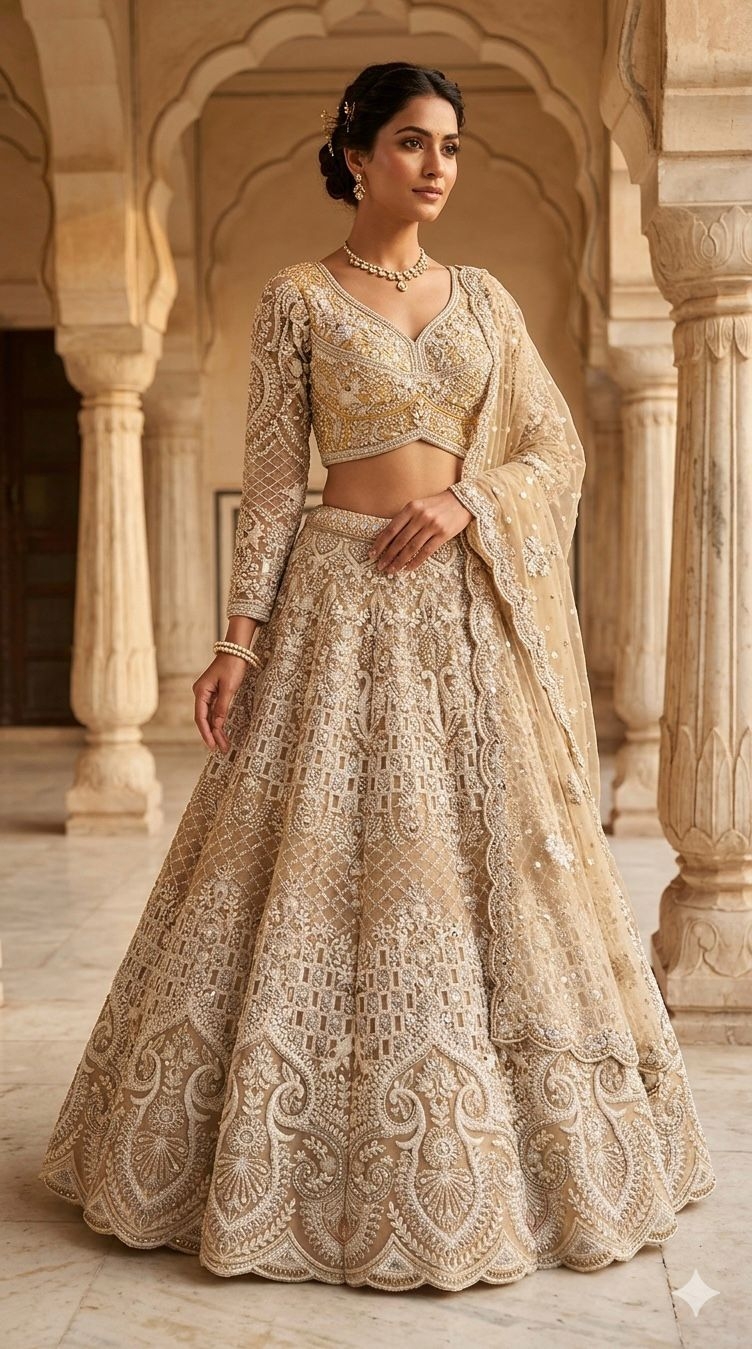 PEACH LEHENGA - View 2