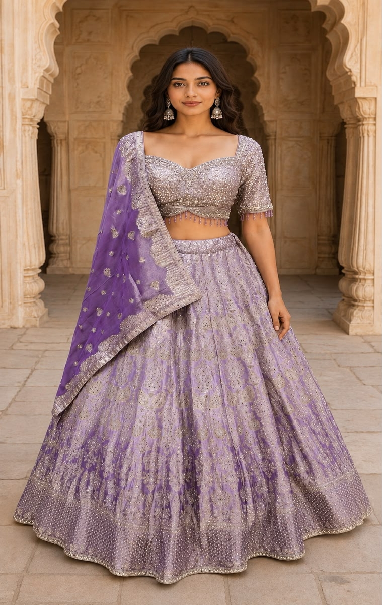LAVENDER LEHENGA - View 2