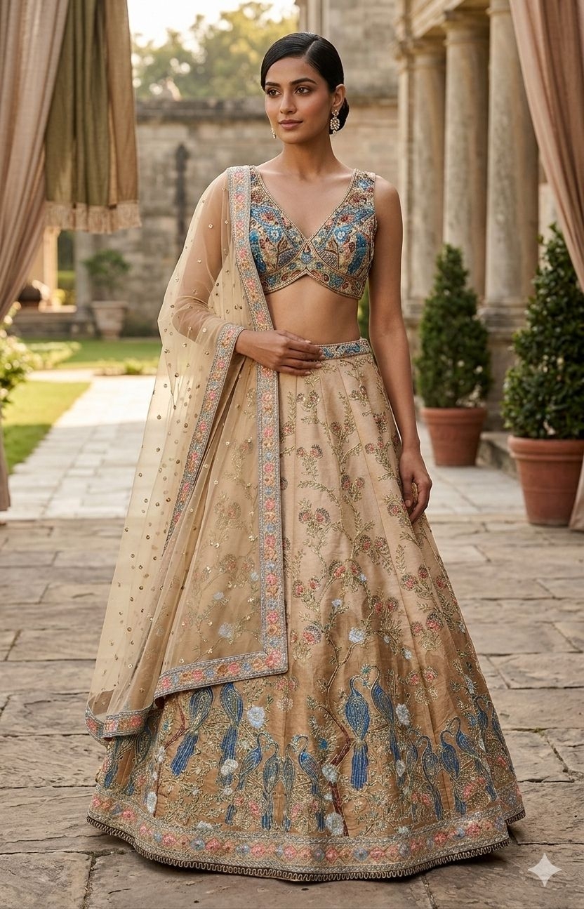 BEIGE LEHENGA - View 2