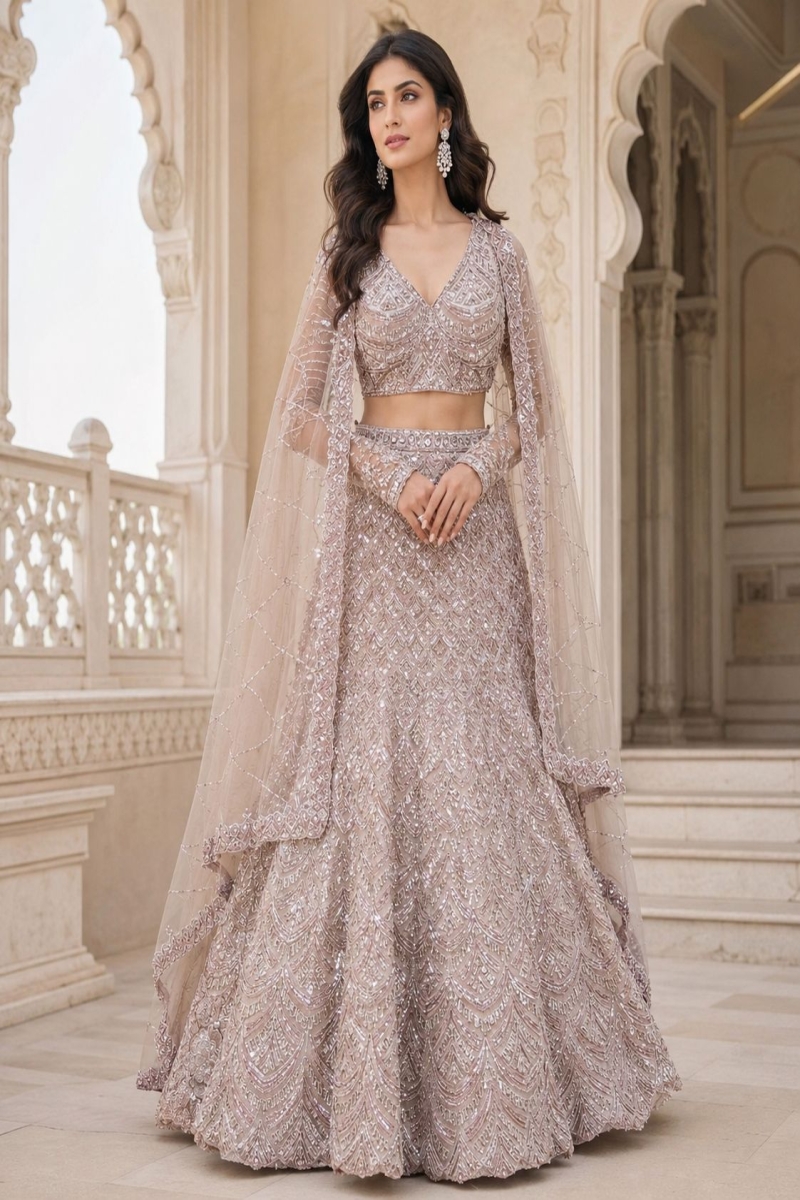 SILVER INDO-LEHENGA - View 2